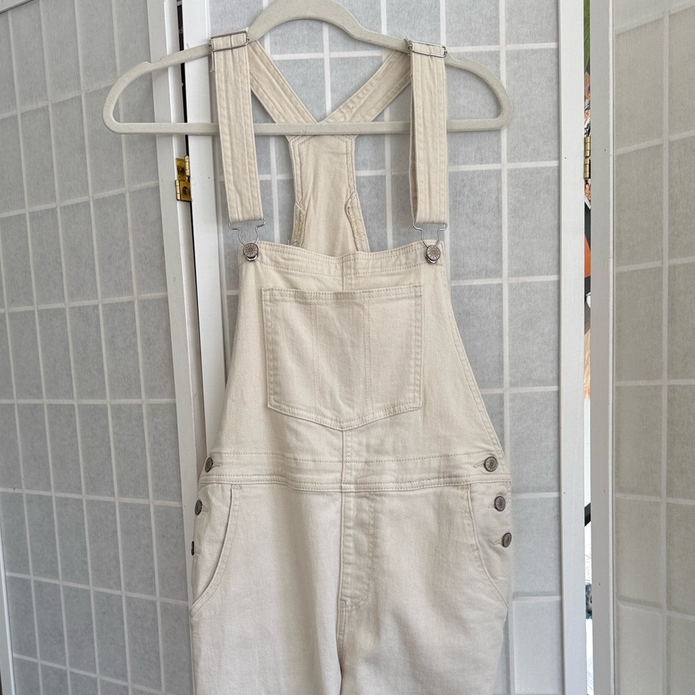 Women’s Cream Overalls Size M - Picture 2 of 5